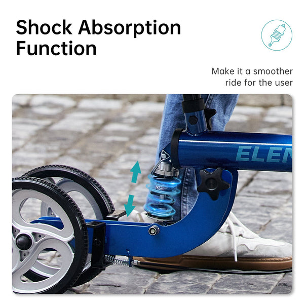 ELENKER® YF-9001 Knee Scooter Economy Steerable Knee Walker Ultra Compact & Portable Crutch Alternative with Basket Braking System NEW