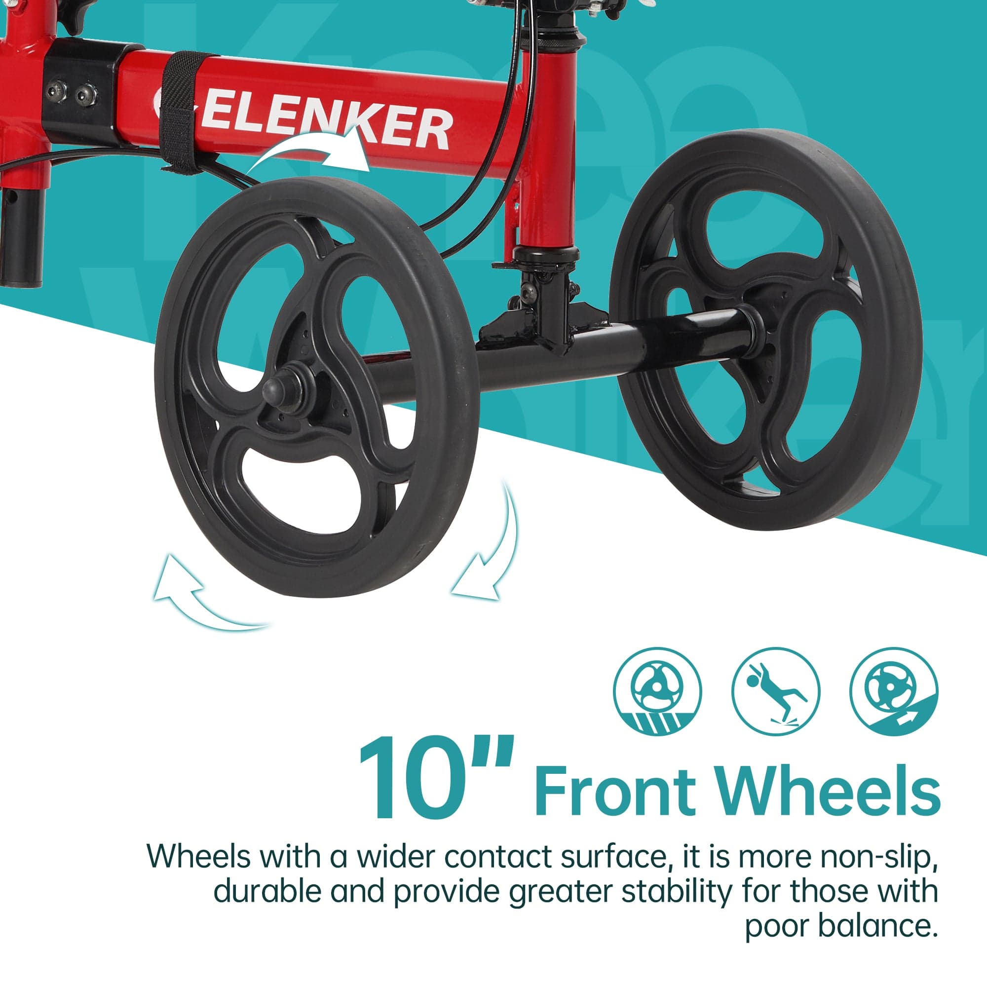 YF-9002A Steerable Deluxe Medical Knee Walker 10