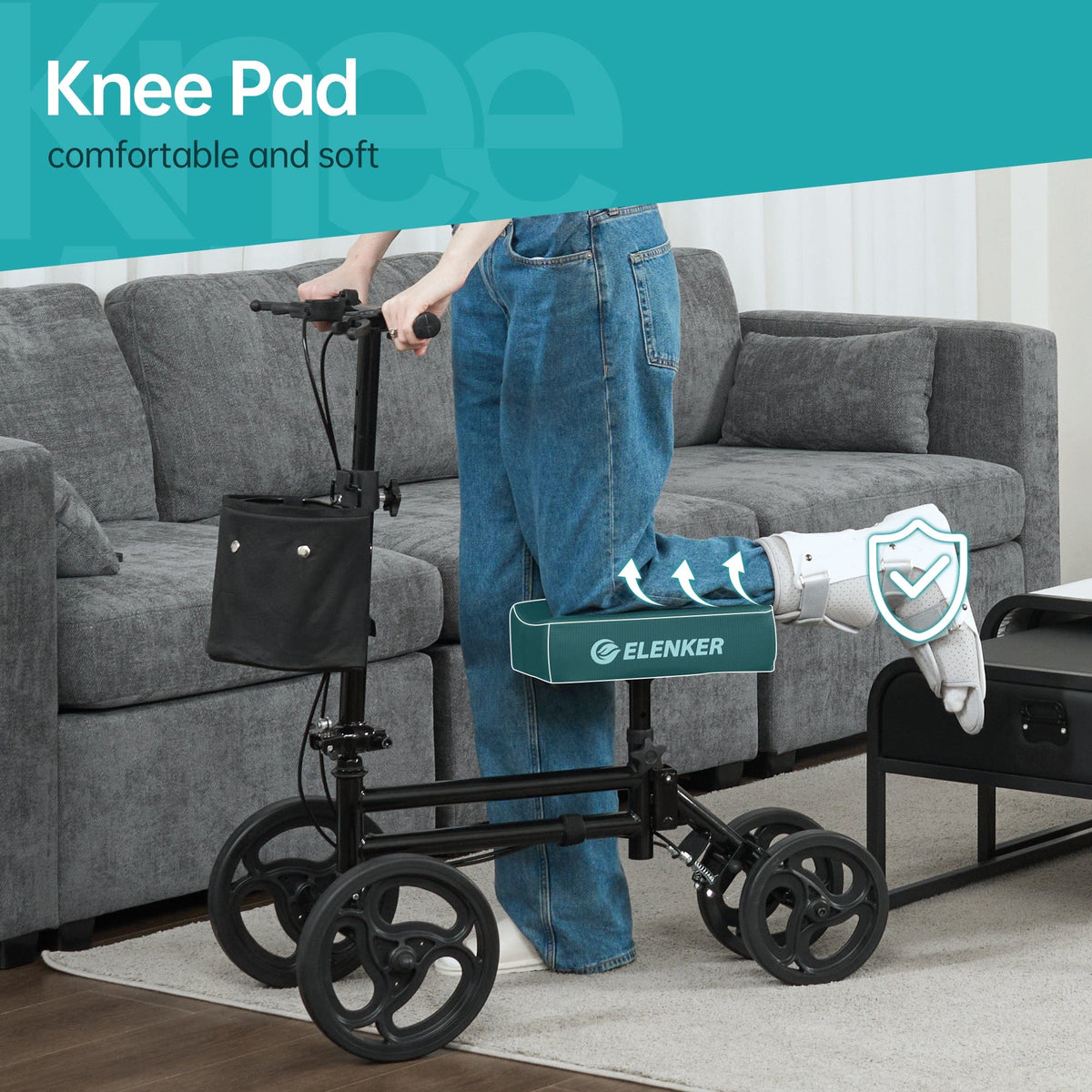 Elenker YF-9005G Economy Knee Walker 10