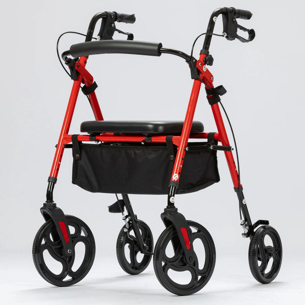 Elenker Mobility Rollator Walker with 10" Wheels, Adjustable Seat and Arms 2