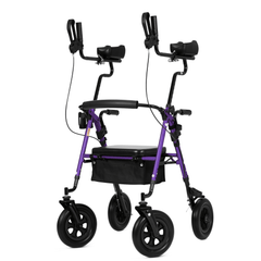HFK-9236T4 Dual-Brake All Terrain Upright Walker with Seat and 10