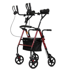 MT-8151 Dual-Brake Upright Walker with Seat and 8