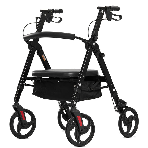 YF-9007A Dual-Brake Heavy Duty Rollator Walker 10" wheels