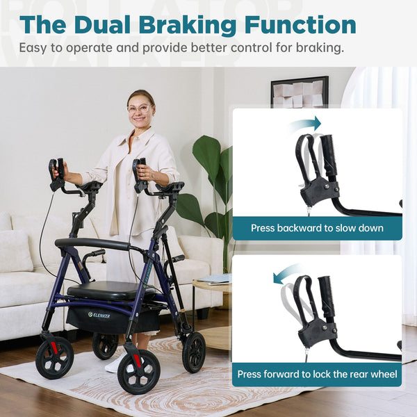 YF-9008F All-Terrain Heavy Duty Upright Walker 10" Wheels