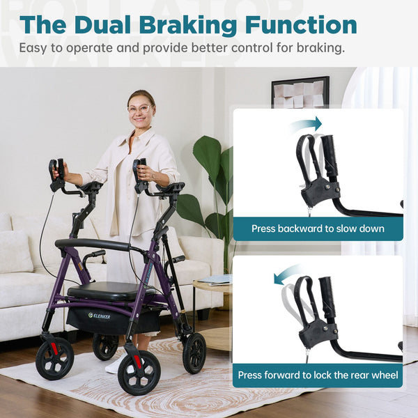 YF-9008F All-Terrain Heavy Duty Upright Walker 10" Wheels