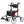 ELENKER® KLD-9224 2 in 1 Rollator Walker & Transport Chair, Folding Wheelchair with 10” Non-Slip Wheels for Seniors, Reversible Backrest & Detachable Footrests, red