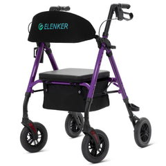 KLD-9218 Dual-Brake All Terrain Rollator Walker with Seat and 8