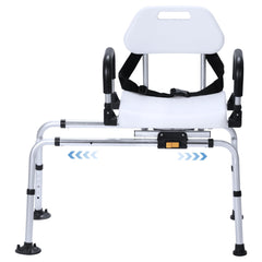 HFK-3146-1 Non-Slip Sliding Shower Chair with Pivoting Arms