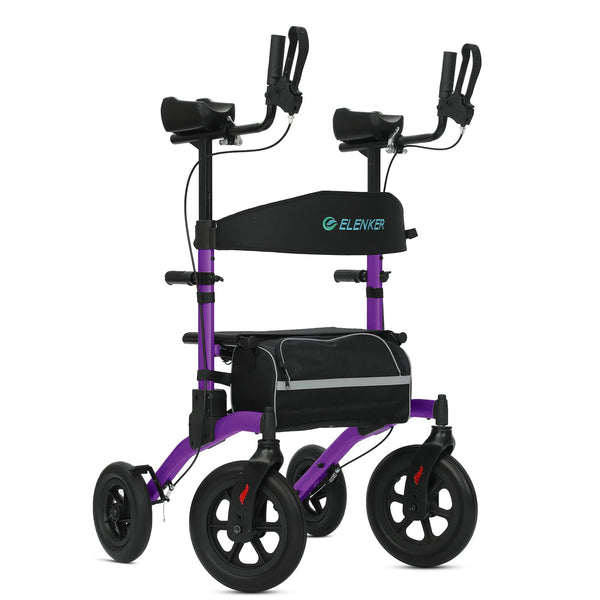ELENKER® AllTerrain Upright Rollator Walker Pain Relief and