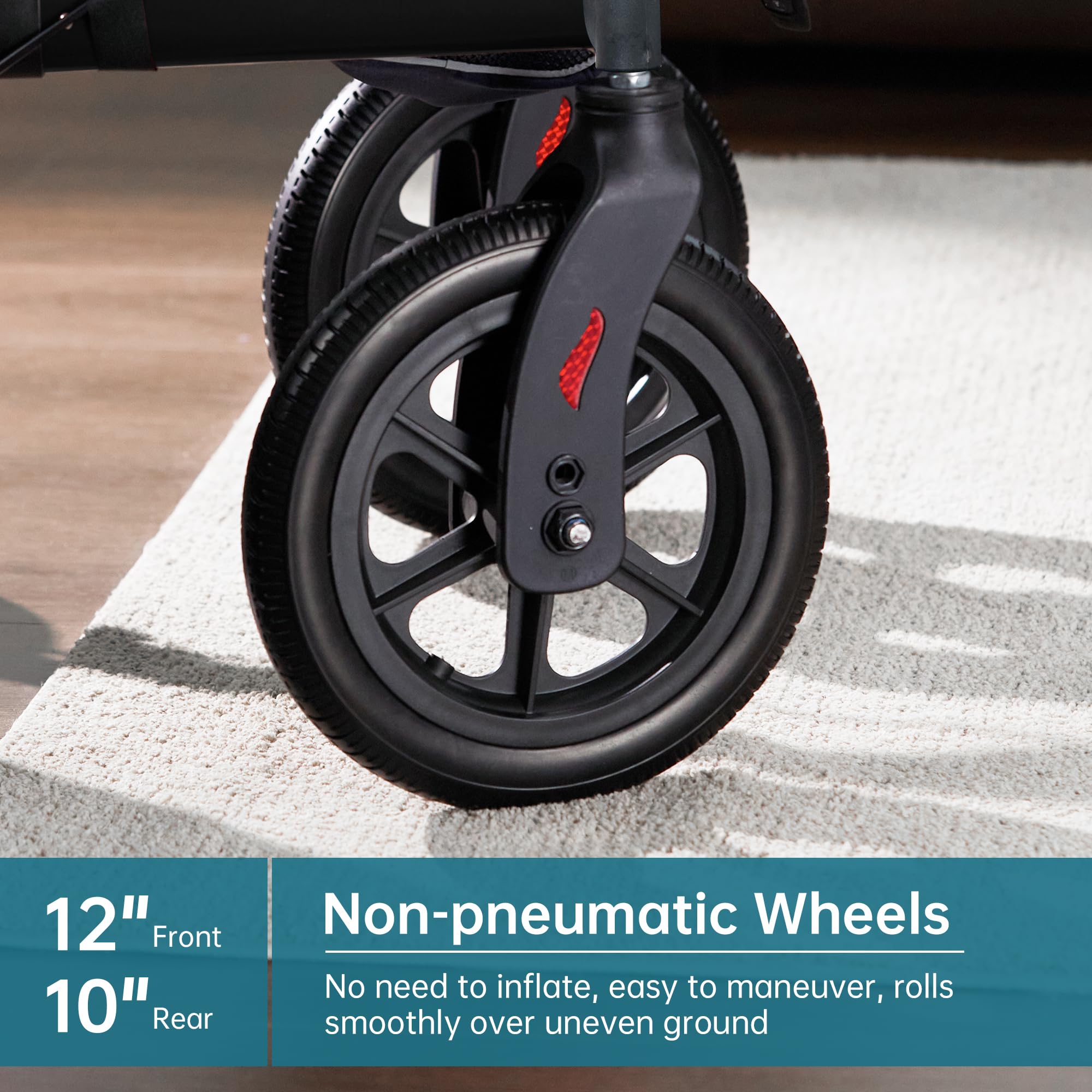 HFK-9210KDB All Terrain Dual-Brake Rollator Walker 12