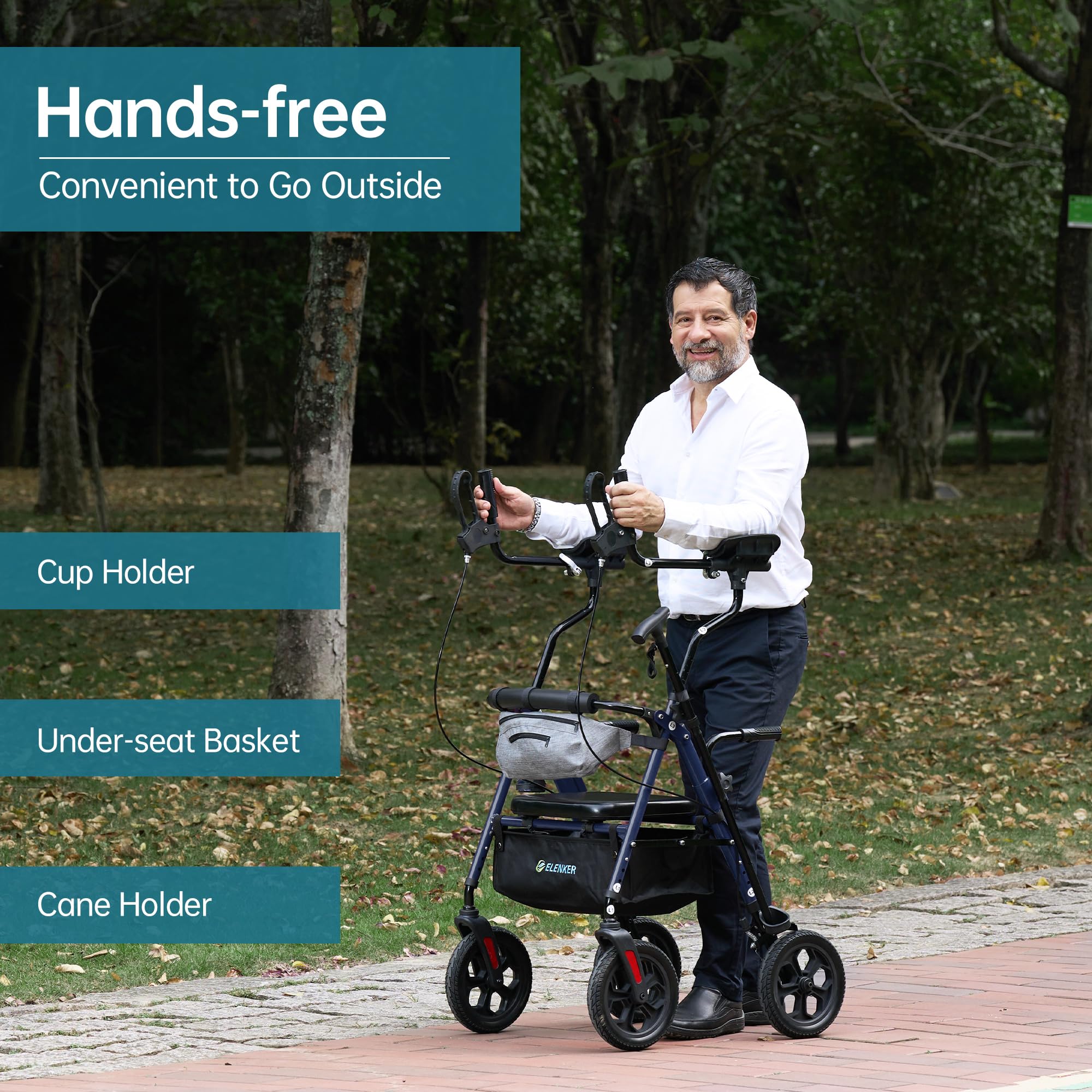 YF-9008E All-Terrain Dual-Brake Upright Walker 10