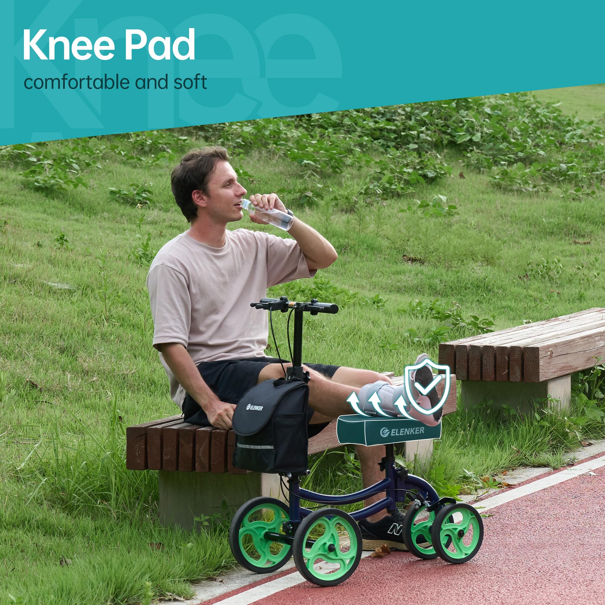 YF-9011A Deluxe Steerable Medical Knee Walker 10