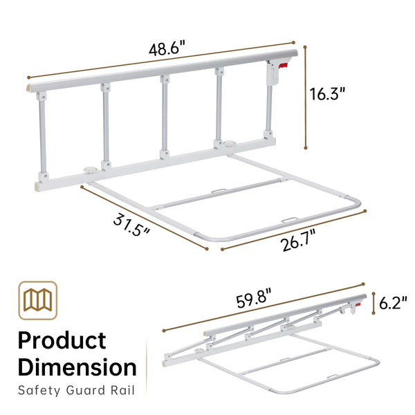 HFK-5115-2 Foldable Bed Rail for Elderly Hospital Home Care