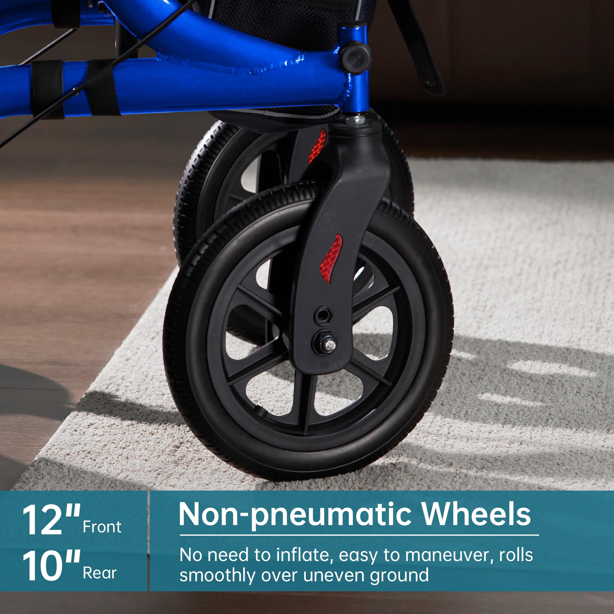 HFK-9210KDB All Terrain Dual-Brake Rollator Walker 12