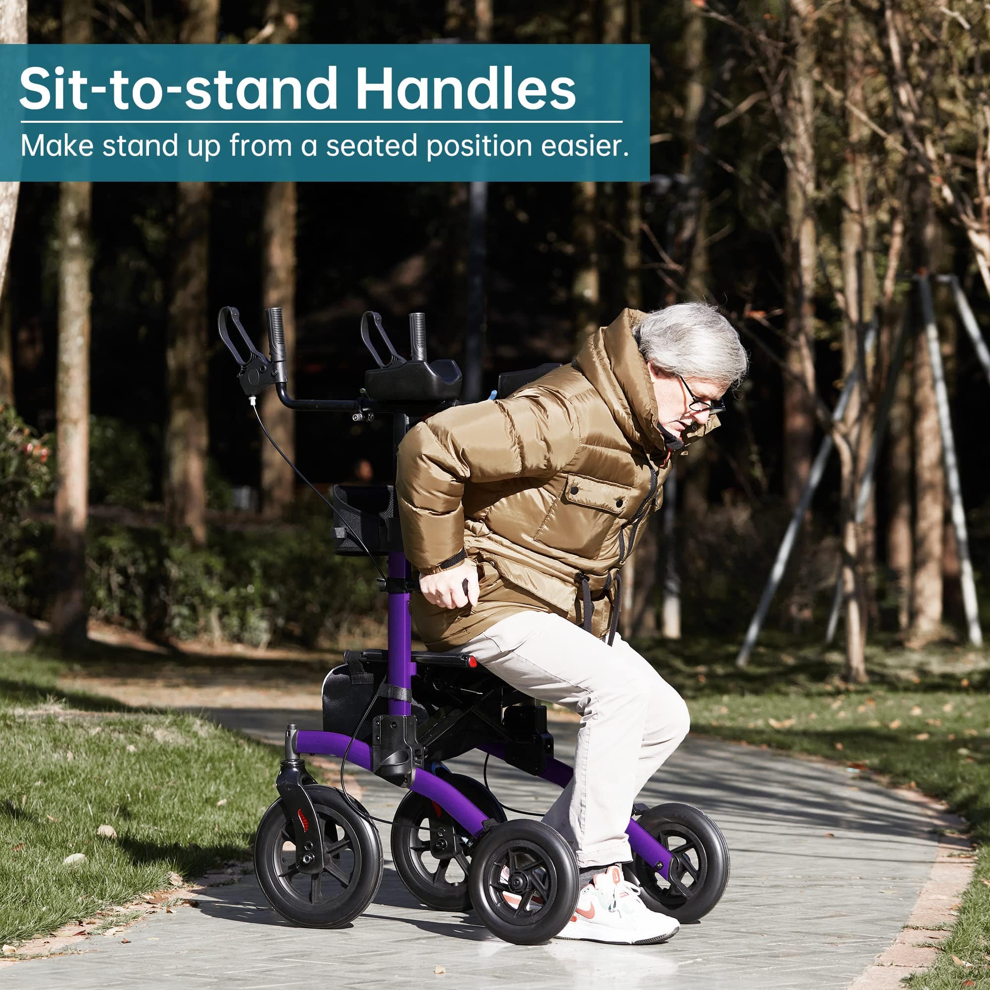 HFK-9240-2 All Terrain Dual-Brake Upright Walker 12