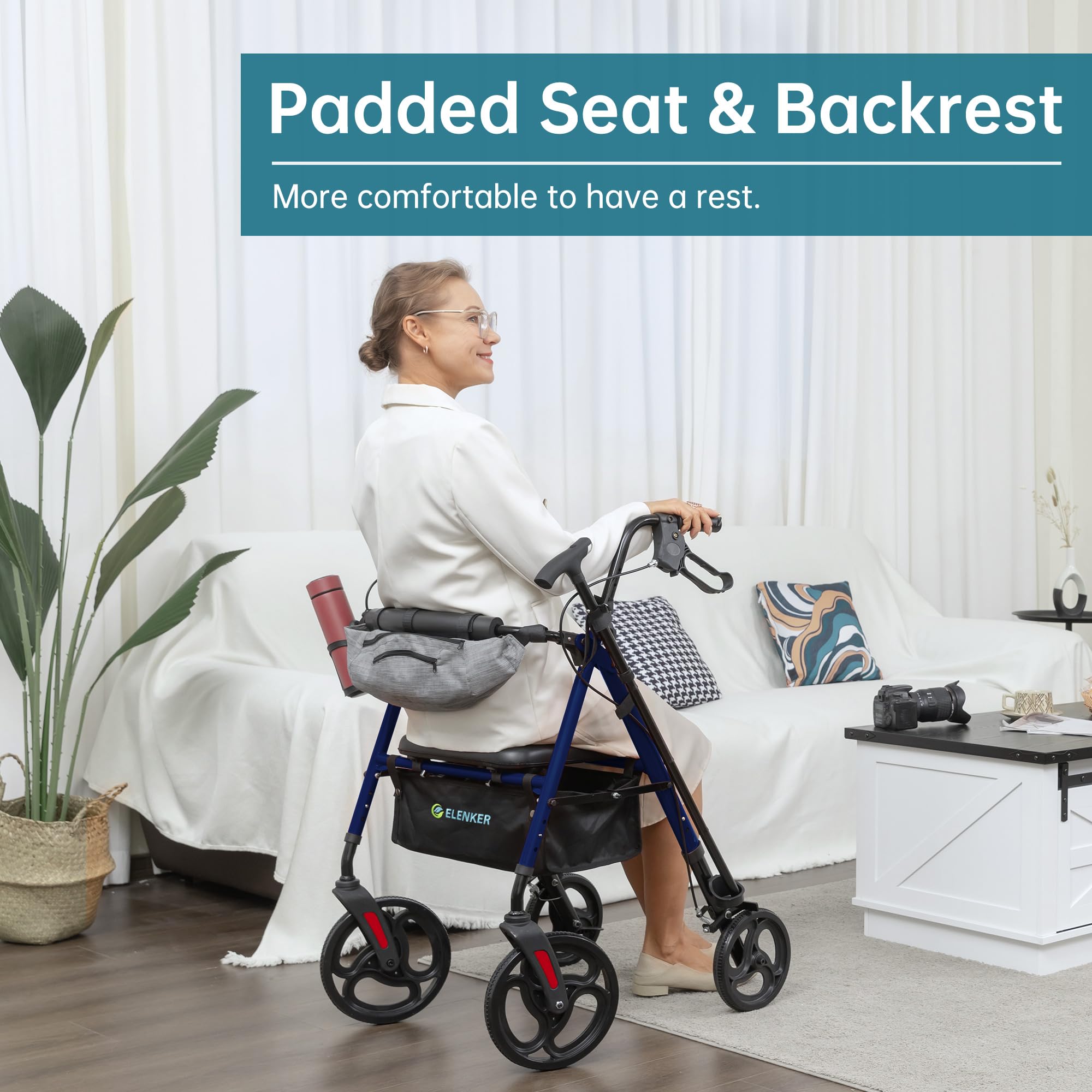 YF-9007C Dual-Brake Rollator Walker 10