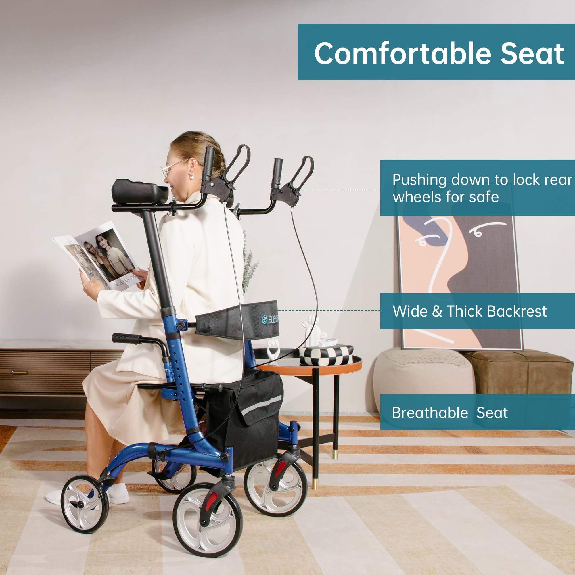 HFK-9210KDB-3 Dual-Brake Lightweight Upright Walker 10