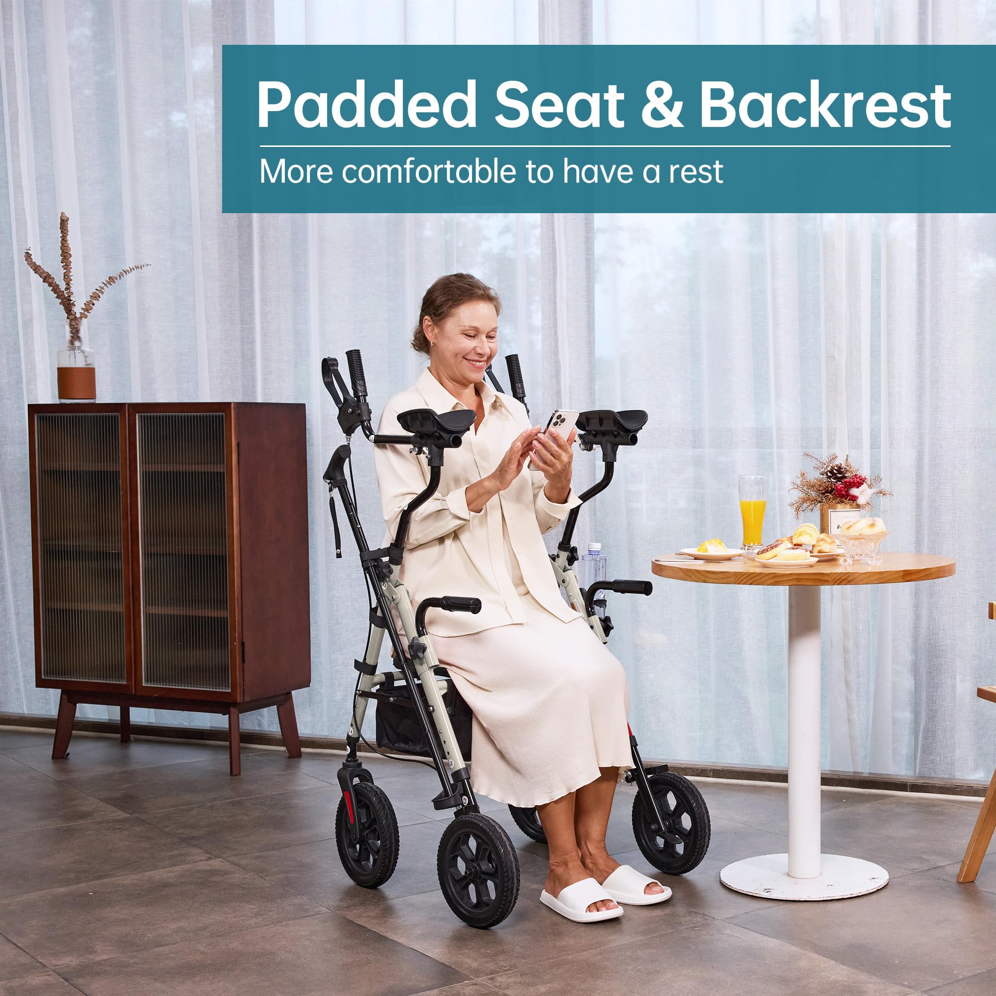 YF-9008E All-Terrain Dual-Brake Upright Walker 10