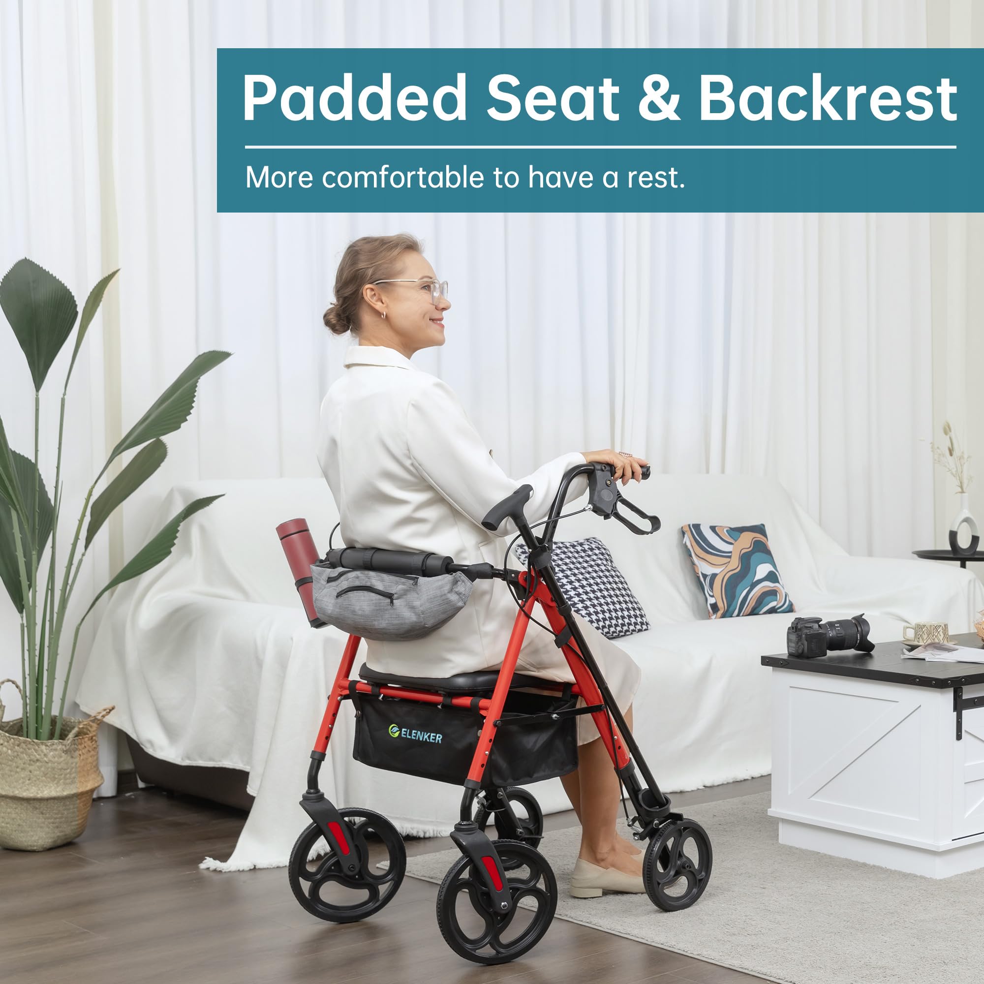 YF-9007C Dual-Brake Rollator Walker 10