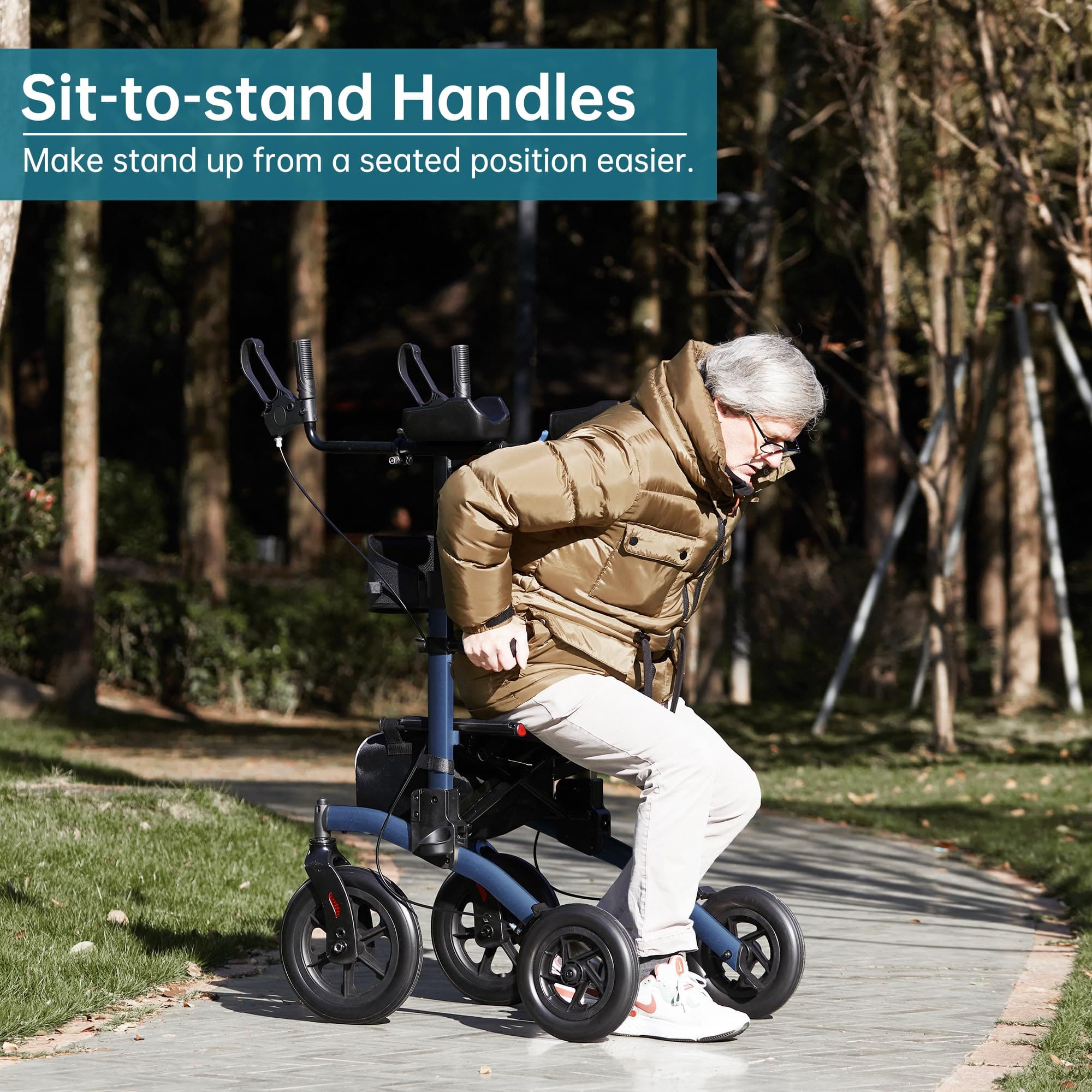 HFK-9240-2 All Terrain Dual-Brake Upright Walker 12