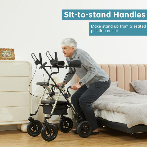 HFK-9236T4 All Terrain Dual-Brake Upright Walker 10'' Wheels Refurbished