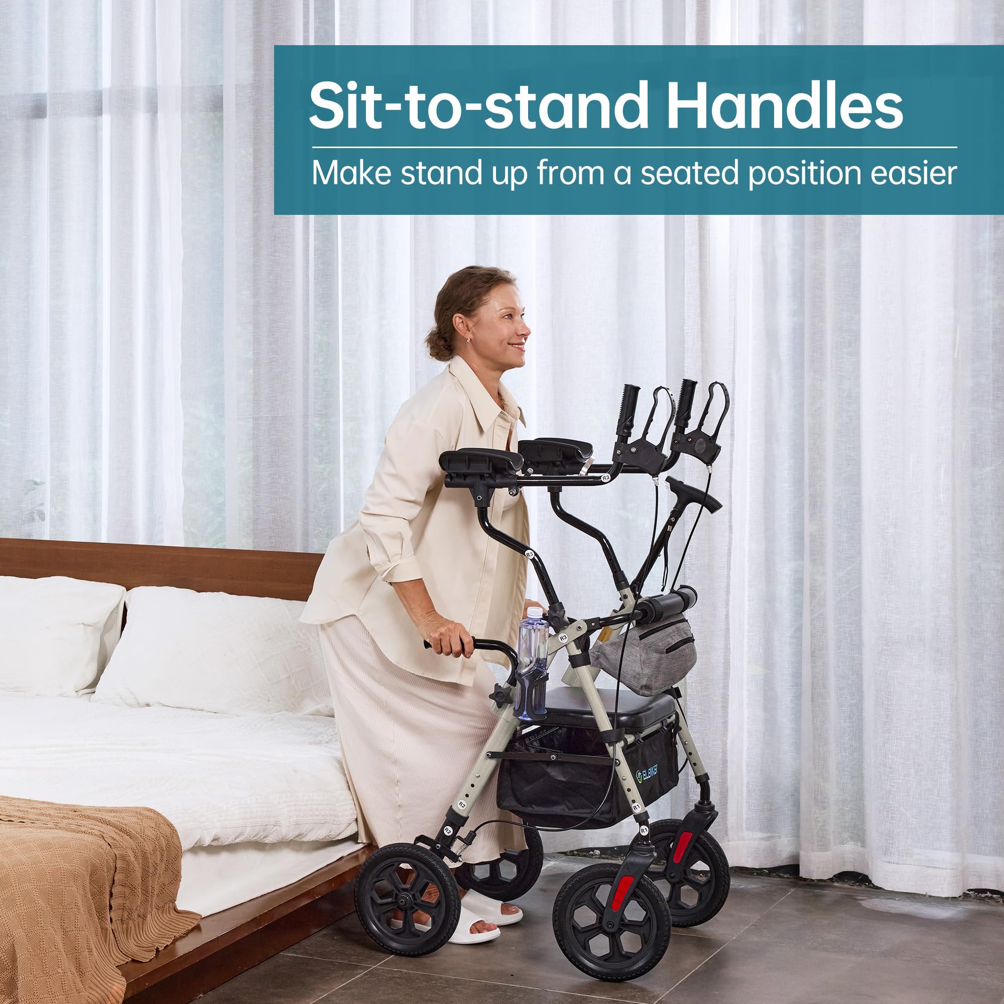 YF-9008E All-Terrain Dual-Brake Upright Walker 10