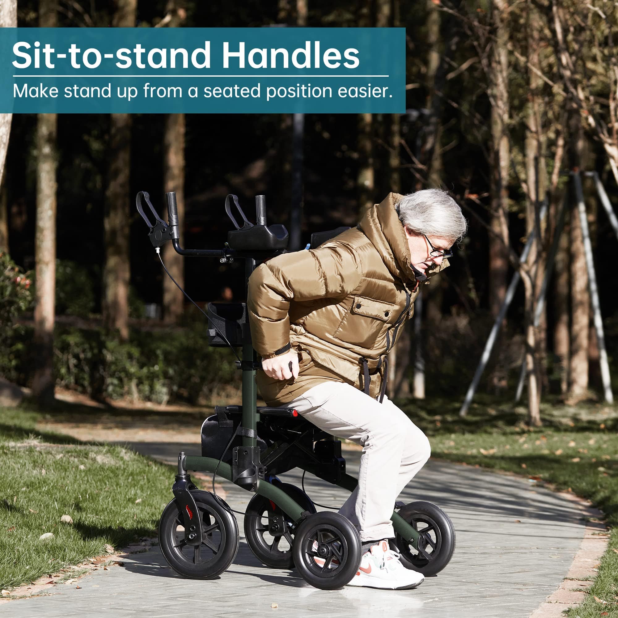 HFK-9240-2 All Terrain Dual-Brake Upright Walker 12