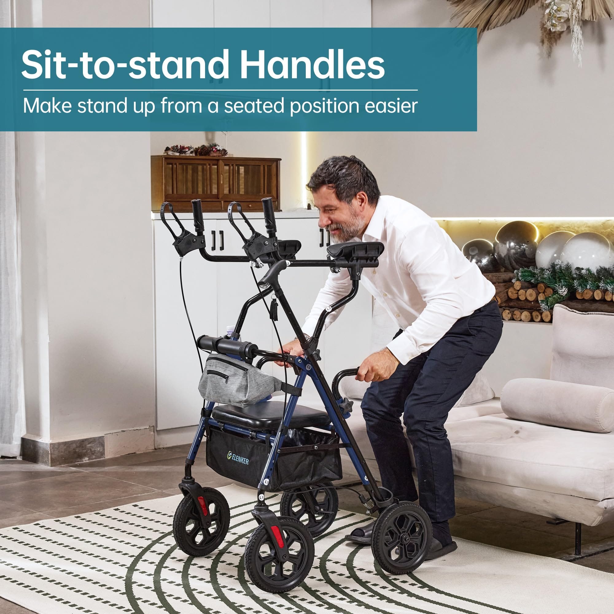 YF-9008E All-Terrain Dual-Brake Upright Walker 10