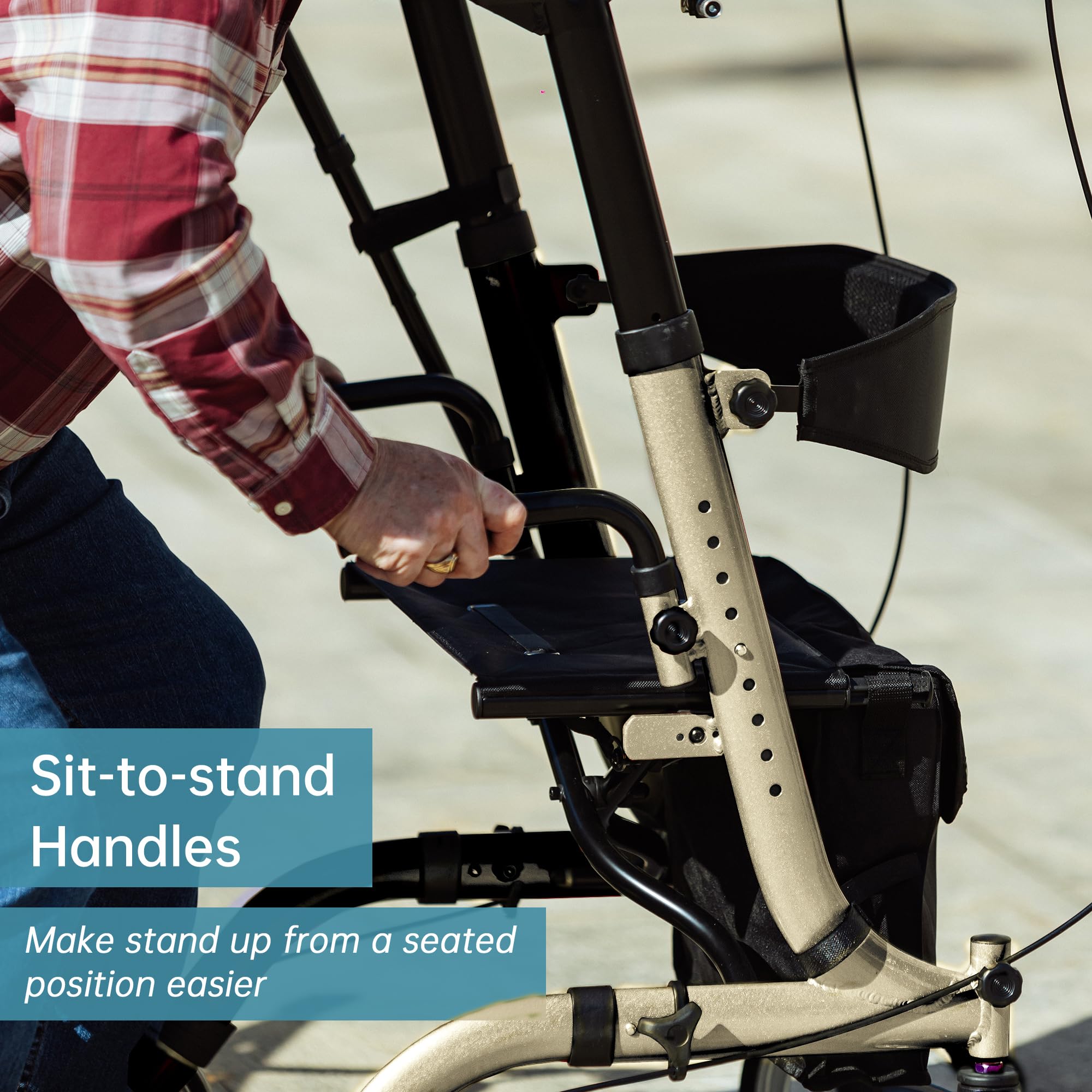 HFK-9210KDB-3 Dual-Brake Lightweight Upright Walker 10