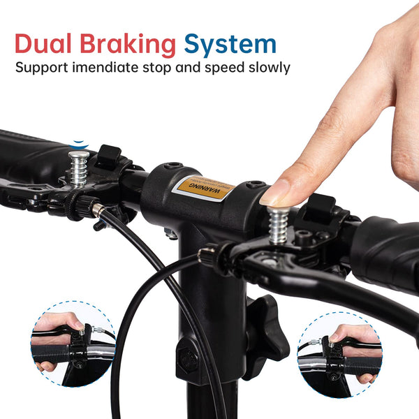 ELENKER® YF-9003B Knee Scooter With Basket Dual Braking System For Ankle And Foot Injured Black Refurbished