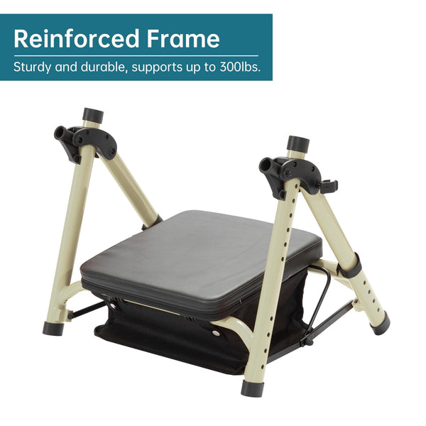 ELENKER® KLD-9218-10 All-Terrain Rollator Walker with 10” Champagne