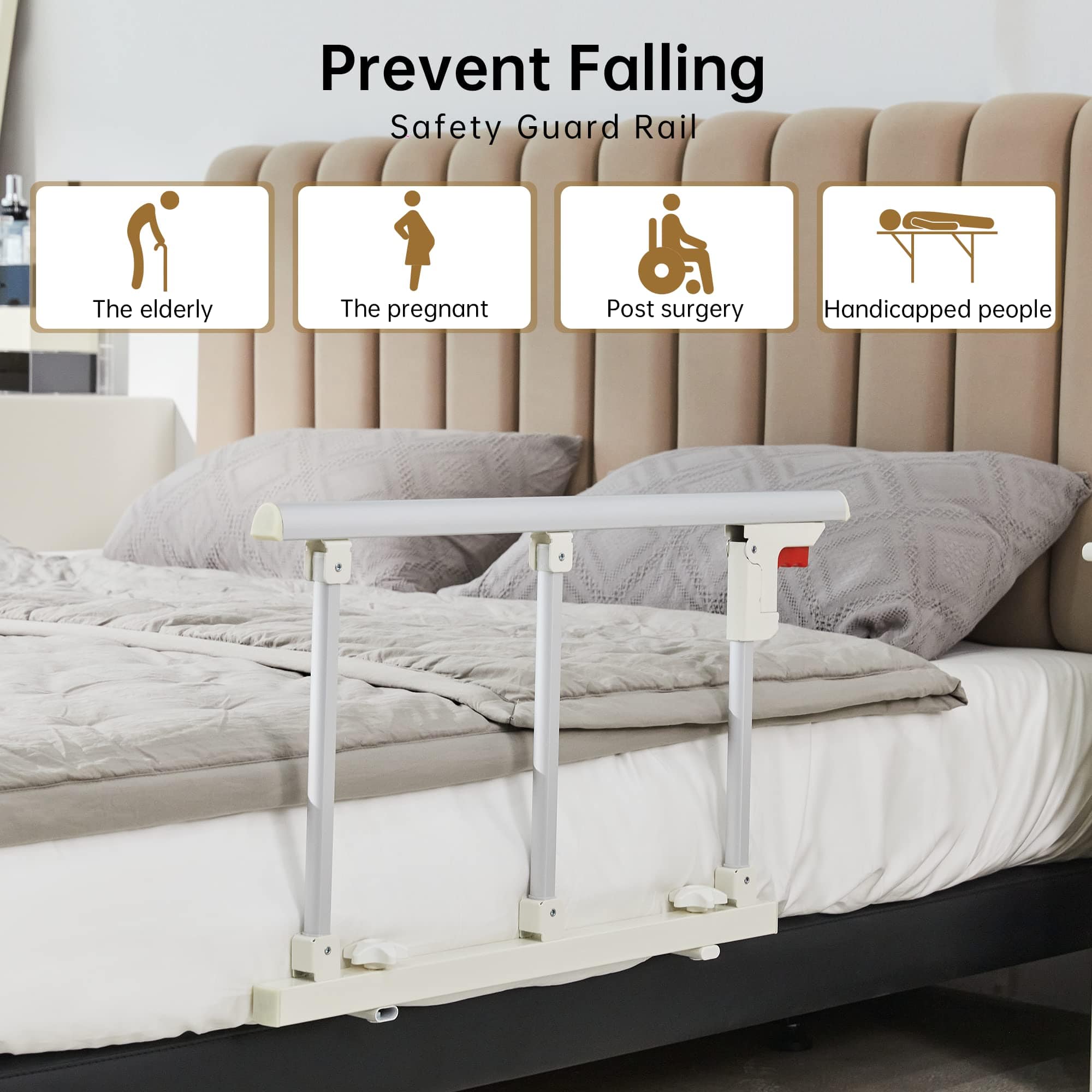 ELENKER ® Safety Bed Rail for Elderly & Disabled, Folding Bed