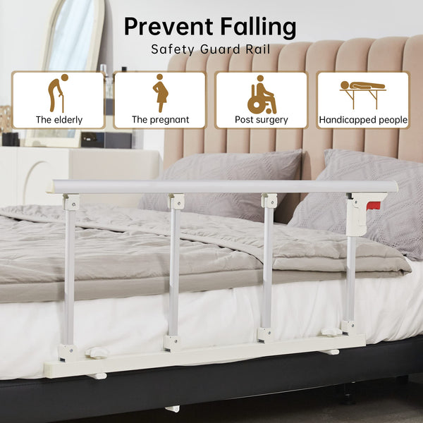 ELENKER ® HFK-5115-2 Bed Safety Rail, Folding Bed Assist Handle Adjustable Medical Hospital Assistive Devices Bed Railing for Elderly Seniors Adults