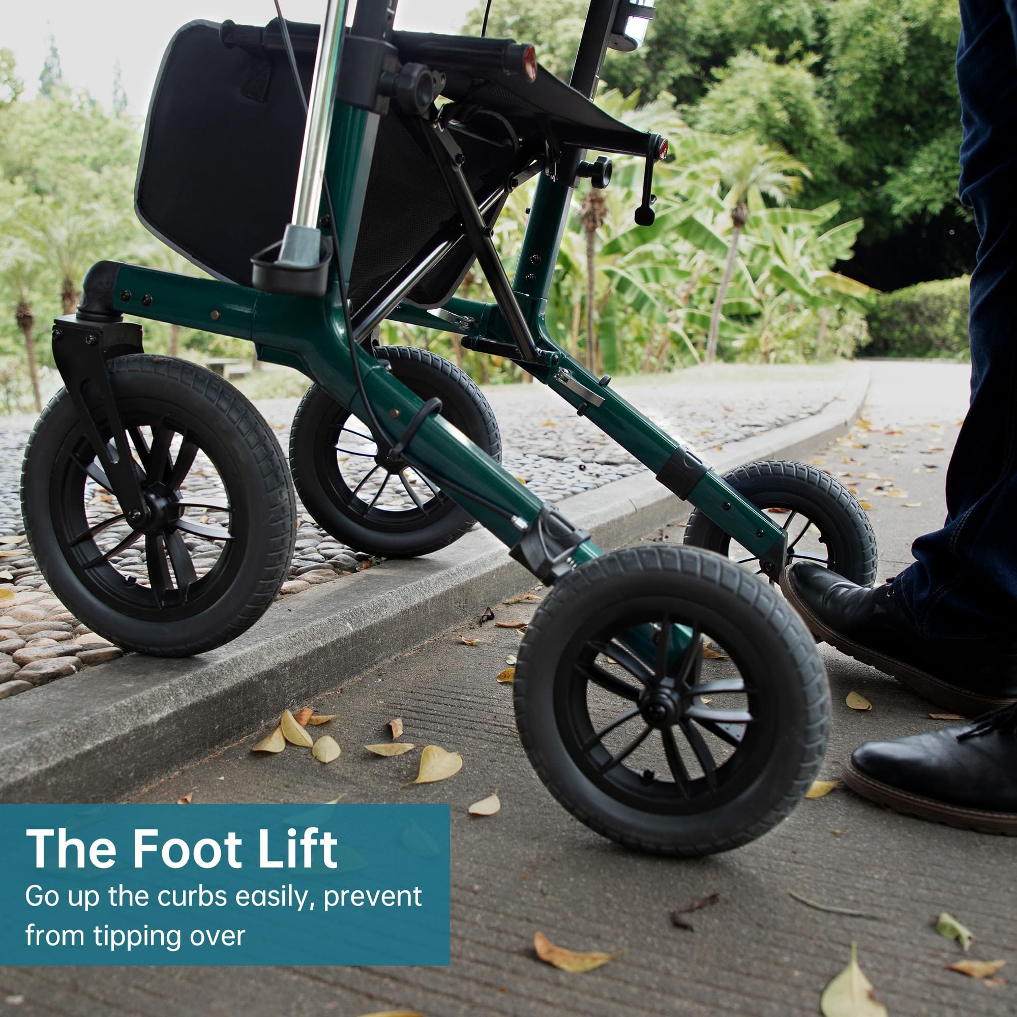 KLD-9212 All Terrain Dual-Brake Rollator Walker 12