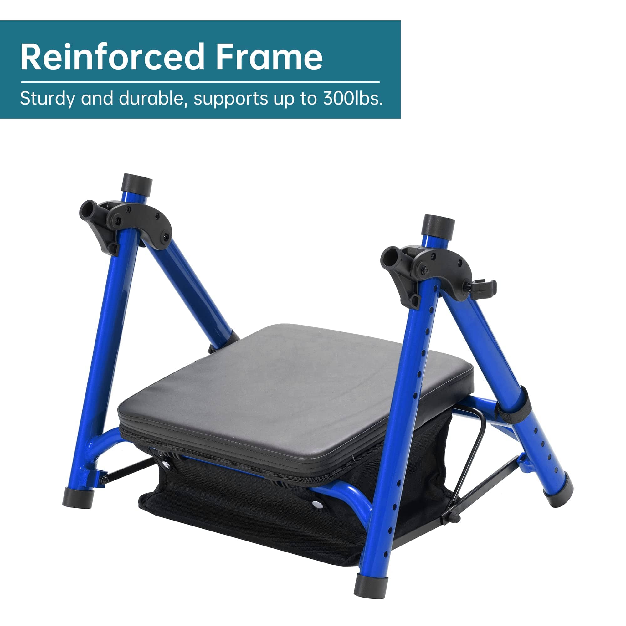 ELENKER® KLD-9218 All-Terrain Rollator Walker 8” Blue