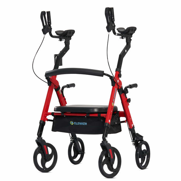 YF-9008A Dual-Brake Heavy Duty Upright Walker 10" Wheels