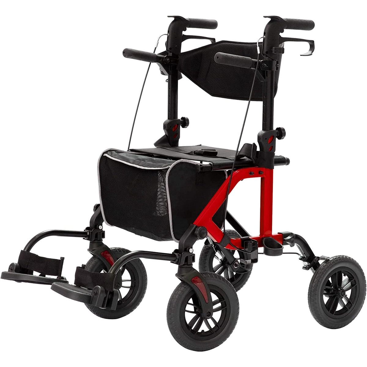 Elenker KLD-9224-2 All Terrain 2-in-1 Rollator Walker with 10