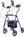 HFK-9236 ELENKER® Tall Upright Walker Forearm Rollator Walker Stand Up Rolling Walker with Padded Seat and Backrest for Seniors from 5’6” to 6’3”  Blue