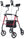 HFK-9236 ELENKER® Tall Upright Walker Forearm Rollator Walker Stand Up Rolling Walker with Padded Seat and Backrest for Seniors from 5’6” to 6’3” Red Refurbished