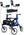 HFK-9211B ELENKER® Upright Rollator Walker Stand Up Rollator Walker With Shock Absorber Blue