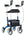 HCT-9291D ELENKER® Upright Walker Stand Up Folding Rollator Walker with Adjustable Backrest, 10” Front Wheels and Compact Design for Seniors stand up walker Blue Refurbished