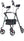 HFK-9236T3 ELENKER® Upright Rollator Walker, Tall Stand Up Rolling Walker with PU Foam Seat and Sit-to-Stand Handles for Seniors from 4’8” to 6'4