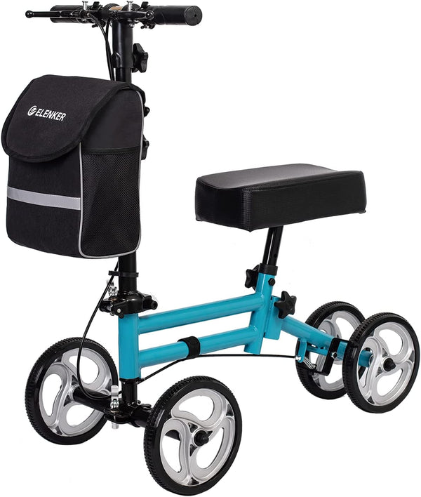 ELENKER® YF-9005A Knee Scooter Economy Knee Walker with Dual Braking System for Injury or Surgery to The Foot, Ankle Injuries NEW