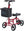 HFK-9225 ELENKER® Best Value Walker Steerable Medical Scooter Crutch Alternative with Dual Braking System Red