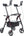HFK-9219B PLUS ELENKER® Heavy Duty Upright Walker, Bariatric Stand Up Rollator Walker with Extra Wide Padded Seat & Backrest Flame Red