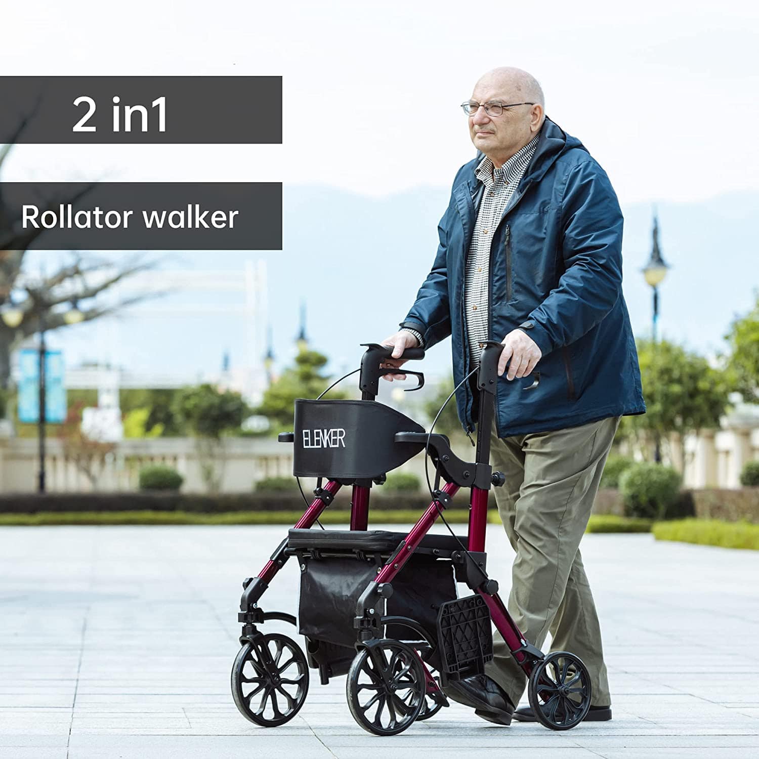 KLD-9269 2-in-1 Rollator Walker 10