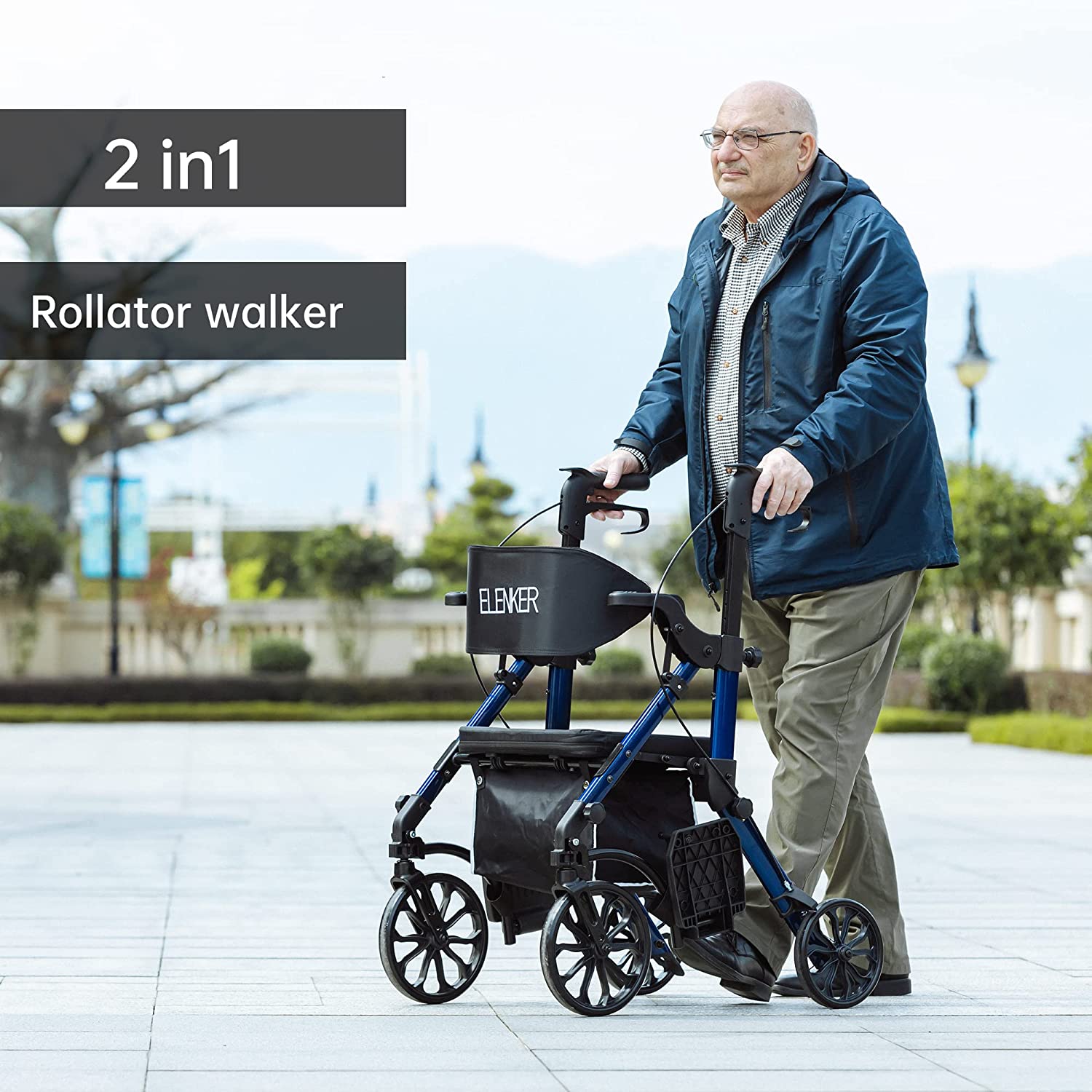 KLD-9269 2-in-1 Rollator Walker 10