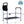 ELENKER® HFK-7204 Adjustable Height Bed Step Stool, Bed Assist Bar with Storage Pocket, Including Blanket, LED Light for Fall Prevention, for Elderly, Pregnant, Handicapped, Holds up to 350lb Gray