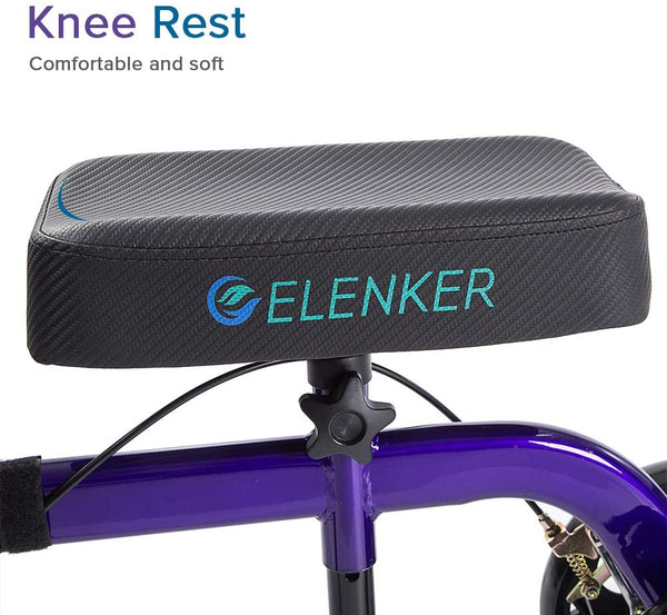 HFK-9270 ELENKER®  Steerable Knee Scooter for Foot Injuries Ankles Surgery with Comfortable Soft Knee Pad and Multifunctional Indigo Refurbished