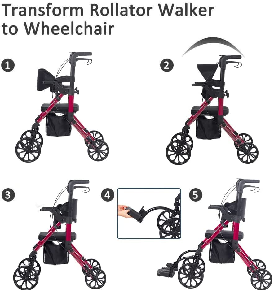 KLD-9269 2-in-1 Rollator Walker 10